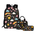 Τσάντα Πλάτης Ουράνιο Τόξο – Σετ με Lunch Bag και Κασετίνα