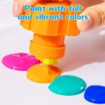 Finger Paint Σετ 6 Χρωμάτων 18ml με Σφραγίδες - Deli - Image 2