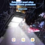 Ηλιακός Προβολέας Δρόμου με Ανιχνευτή Κίνησης, Αισθητήρα Φωτός και Τηλεχειριστήριο 60W - Image 4