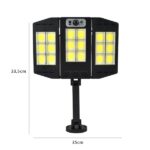 Ηλιακό Αναδιπλούμενο Φωτιστικό 288LED με Αισθητήρα Κίνησης και Τηλεχειριστήριο 60W - Image 3