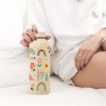 Παγούρι 500ml με Ουράνια Τόξα και Λουλούδια - Image 2