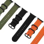 Λουράκι για Apple Watch Μαύρο Κούμπωμα – Nylon