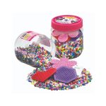 Beads and pegboards in tub Pink - 4000 Hama Beads