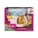 Barbie Scooter με Κράνος και Κουταβάκι