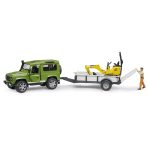 Land Rover με καρότσα και μίνι εκσκαφέα JCB και Φιγούρα - Bruder 02593 - Image 2