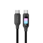 Καλώδιο Φόρτισης 100W Type-C to Type-C Fast Charging with LED Display CA-80055 Black - Treqa