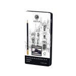 ARTEA Artistic Sketching Graphite Graded Pencils In A Tin Box, Set Of 12 Pcs. 8B – 3H - Astra - Image 2