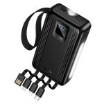 Power Bank 20.000mAh 22,5W με 4 Ενσωματωμένα Καλώδια και Διπλό Φωτισμό LED - HOCO J173 - Image 2