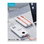 Power Bank 10000mAh 22.5W με Ενσωματωμένα Καλώδια Type-C και Lightning Μαύρο TR986 - TREQA - Image 2