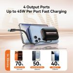 Ultra Mini Power Bank 20000mAh 45W με Ενσωματωμένα Καλώδια Type-C και Lightning - JOYROOM JR-L012 - Image 6
