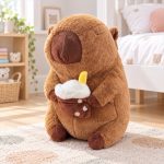 Λούτρινο Capybara με Bubble Tea 40cm - Image 2